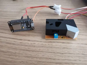 Air quality monitor using GP2Y1010AU0F sensor on micropython based ESP8266 NodeMCU and send data to MySQL