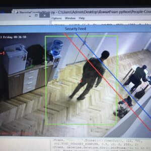 โปรแกรมนับคนเข้าออกภายในอาคารด้วย opencv python