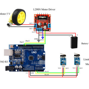 การใช้ Switch เพื่อสั่งการ DC Gear Motor หมุนสลับทาง