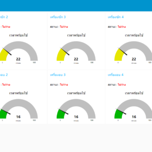 Web Application Dashboard แจ้งเตือนสถานะเครื่องหยอดเหรียญอัตโนมัติ โดยส่งข้อมูลไปยัง Server Hosting