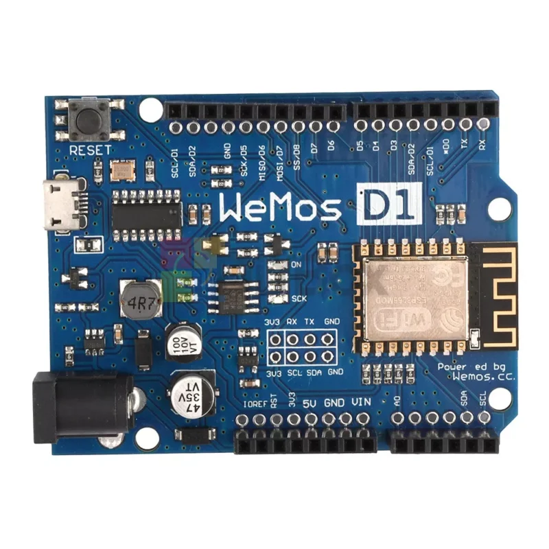 WeMos D1 WiFi nodemcu Wifi UNO board ESP8266 for Arduino (Arduino-Compatible)