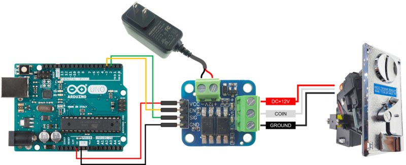 Arduino Coin Validator เครื่องรับเหรียญ เครื่องหยอดเหรียญ