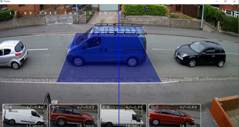 วัดความเร็วรถยนต์ ด้วย python (Vehicle speed detection using video processing)