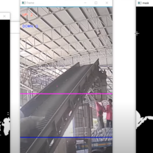 โปรแกรมตรวจจับและนับกระสอบบนสายพานด้วย python