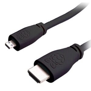 Raspberry Pi Micro-HDMI to Standard HDMI, 1m Black