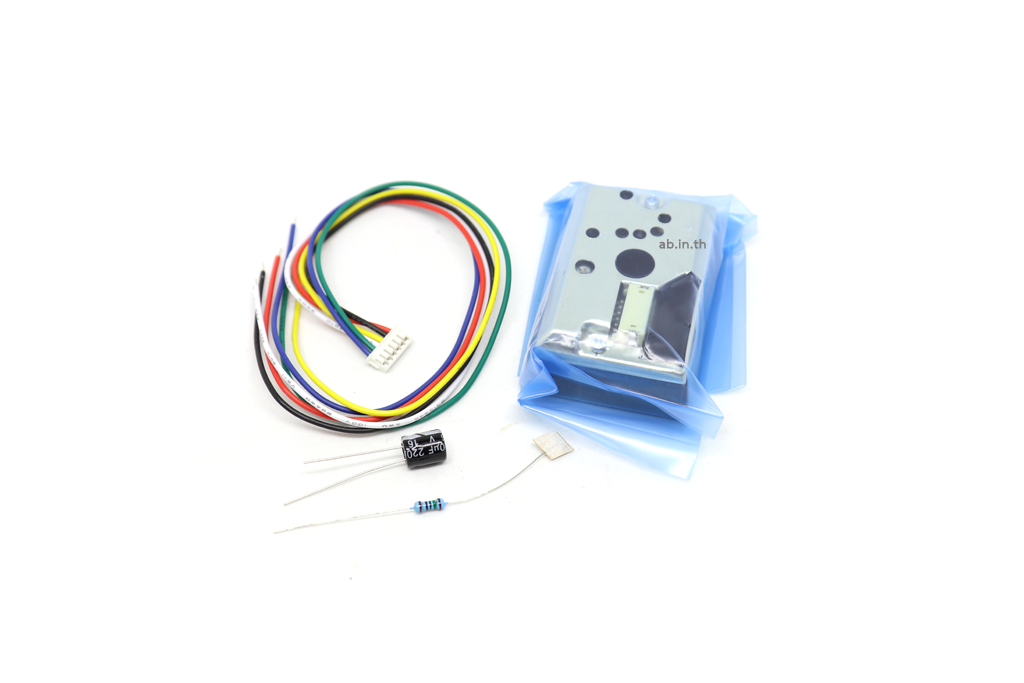 เครื่องวัดคุณภาพอากาศด้วยเซ็นเซอร์ GP2Y1010AU0F